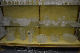 A quantity of cut-glass bowls, jugs, dishes etc.