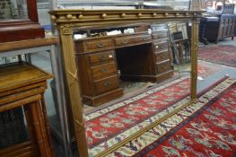 A Regency style gilt framed overmantle mirror.