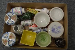 A collection of small oriental porcelain items.