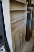 A painted cupboard / bookshelf.