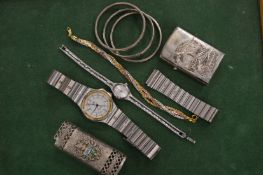 Miscellaneous items to include a wristwatch, lighter etc.