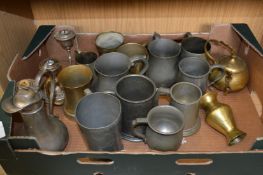 Pewter tankards etc.
