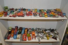 A good collection of diecast toys and planes.