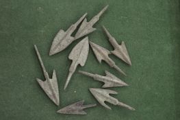 Early bronze arrowheads.