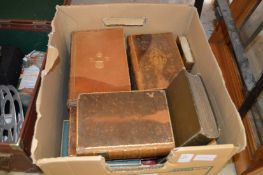 Leatherbound and other books.