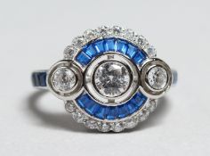 A SILVER ART DECO SYLE RING