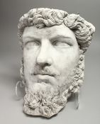 AFTER THE ANTIQUE. A PLASTER HEAD. 13ins x 10ins.