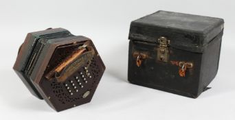 C. WHEATSTONE & CO., A FORTY EIGHT BUTTON METAL ENDED CONCERTINA