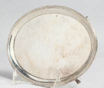 A GEORGE III SILVER TEA POT STAND by Thomas Olivant of Manchester. London 1789