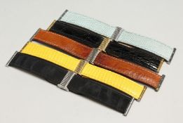 5 GOOD BOUCHERON LEATHER WATCH STRAPS.