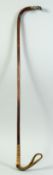 A SILVER TOPPED RIDING CROP, 57cm long.