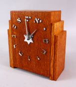 A GOOD LONDON MADE BULLE JEWISH JUDAICA MANTLE CLOCK, the face with on laid Hebrew numbering, with a