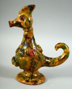 A TURKISH CANAKKALE POTTERY MODEL OF A BIRD, 22cm high.
