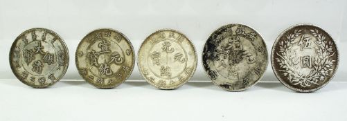 FIVE CHINESE COINS.