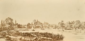 A small collection of etchings, mainly Continental, 8.25