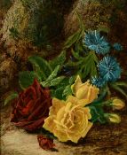 Oliver Clare (1853-1927) British, a still life or roses, oil on canvas, signed, 10