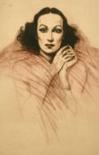 Frank Martin (1921-2005) 'Dolores del Rio', etching, inscribed, numbered 39/100 and signed, 19.25