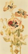 English School, circa 1900, a study of poppy flowers, watercolour, signed with initials M.A., 19