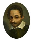 19th Century, possibly Spanish School, a miniature portrait of a gentleman, oil, 4.25