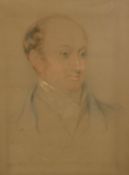 19th Century English School, A pastel portrait of a gentleman, 20