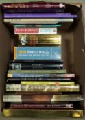 A collection of art related reference books including Dali, George Stubbs, Turner, The glory of