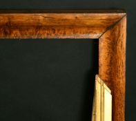 A good large birds eye maple frame with a separate gilt slip 24 x 30 with separate gilt slip.
