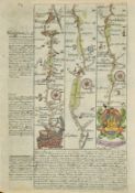 A collection of three maps of Surrey and a view of Eashing House near Godalming, 10