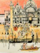 Bernard Brett (b.1925) British, a Venetian view, mixed media, signed, 21