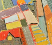 Kanwaldeep Singh Kang, signed Nicks (1964-2007) British, 'Metropolis no. 4' an abstract study, oil