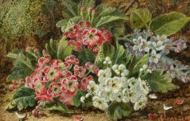 Oliver Clare (1853-1927) British, a still life of flowers in bloom, oil on board, signed, 4