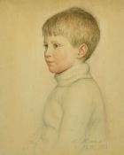 Charles Edward Ritchie (19th/20th Century) British, a half-length portrait of a seated young boy,