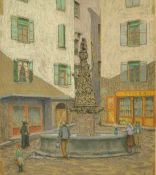 Charles James Kelsey (1870-1960) British, A collection of four pastels Continental views, signed,