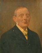 Early 20th Century English School, a portrait of a gentleman, oil on board, 15