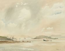 R. Vivian Pitchforth (1895-1982) 'Plymouth' watercolour, signed and inscribed in pencil, The