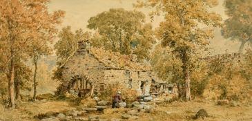 Aaron Edwin Penley (1806-1870) British, The old watermill, Betws y Coed, Wales, watercolour, signed,