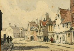 J. Fletcher Watson, Circa 1951, 'Ber Street, Norwich', watercolour and pencil, signed and with