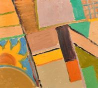 Kanwaldeep Singh Kang, signed Nicks (1964-2007) British, an abstract study featuring a sunflower,