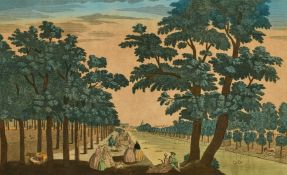Five 18th Century hand-coloured engravings, Views of European cities, Rome, Nuremberg, Vienne,