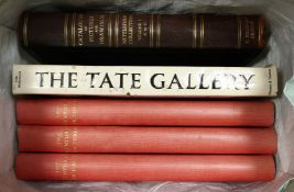 A bound three volume set of 19th Century Pictures, and two further art reference books, (5).