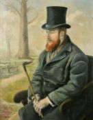 Eric Charles Jones (20th Century) 'Dreams of yesterday', Portrait of a gentleman seated wearing a