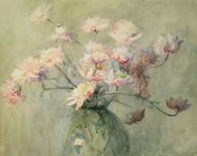 Francis Edward James (1850-1920) British, 'A vase of flowers', watercolour, signed, Abbey Antiques