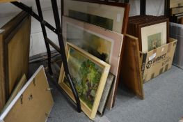 Various paintings and prints.