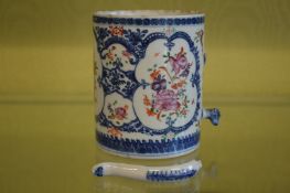 A Famille Rose mug (handle AF).