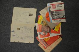 Manchester United football programmes and other related items.