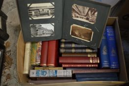 Books and postcards.