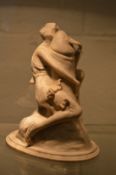 After Bruno Zach, a carved erotic sculpture.