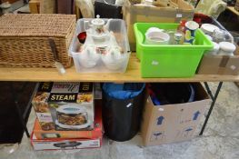 A large quantity of household china, glass and miscellaneous items.