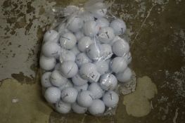 A bag of golf balls.