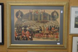 The Queen at St Paul's large colour print depicting the Diamond Jubilee of Queen Victoria.
