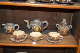 A Satsuma part tea service.